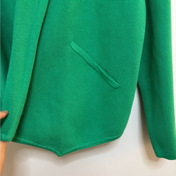 Loft XL Knit Kelly Green Open Cardigan - Picture 3 of 5